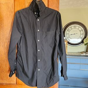 Croft & Barrow Men’s Black LS Shirt Classic Fit Easy Care Size 14.5 32/33 sleeve